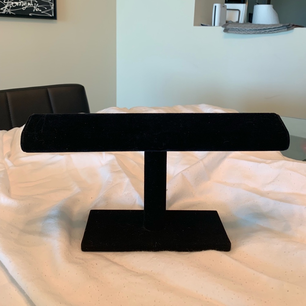 2 black jewelry holder stand